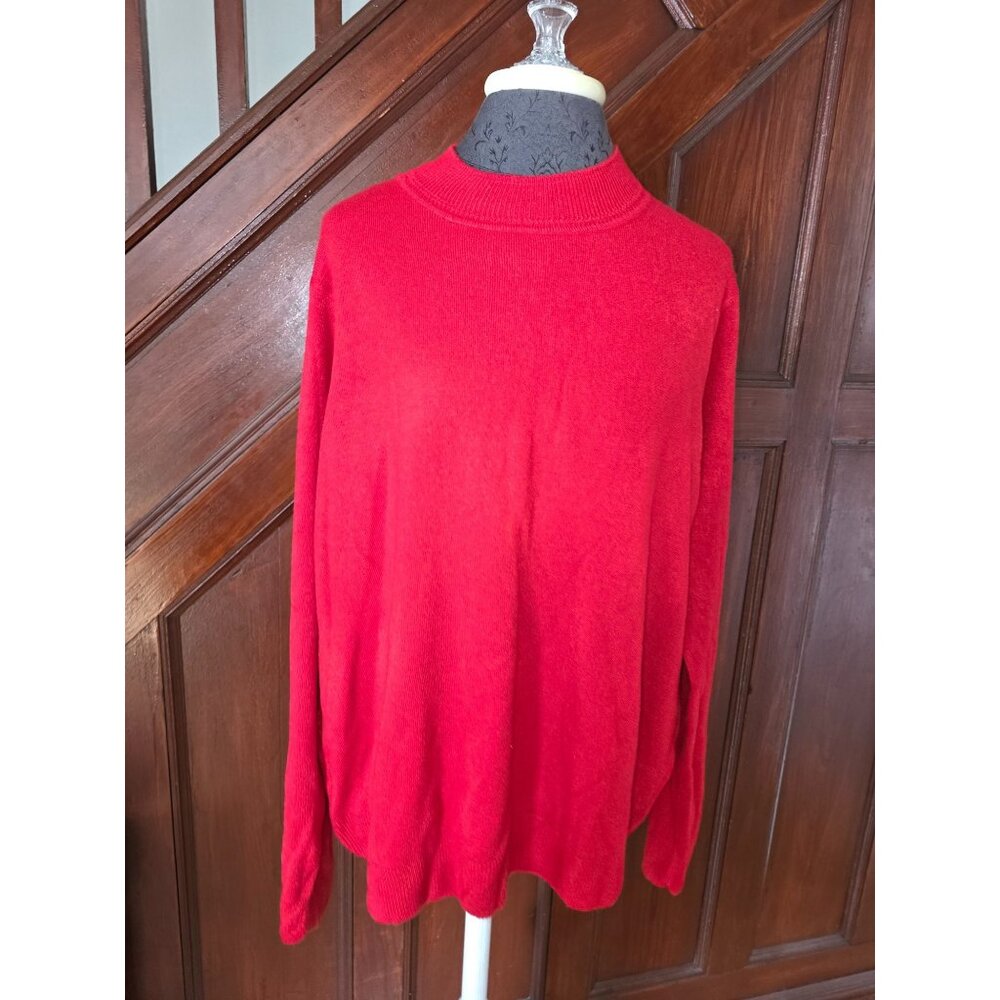 Vintage Sag Harbor Womans Super Soft Red Pullover Sweater 2X